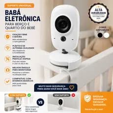 Suporte Babá Eletrônica VB603 Presilha Garra Berço Grade Mesa Fixador Câmera Bebê Flexível Universal Ajustável