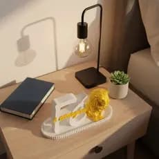 Decoração Sala quarto Escritório Leão Fé Coragem Bandeja  Casa Moderno Minimalista