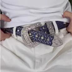 Cinto Feminino Country em Strass Brilhos Ocidental Cowboy Tachas Blogueira  Balada Festival-country