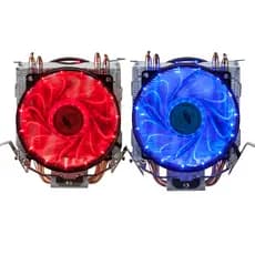 Cpu Cooler Com 15 Led Para Processador Lga 1200 1366 1700 2011 1150 1151 1155 FM2+/AM3+ Intel/Amd Fan Duplo