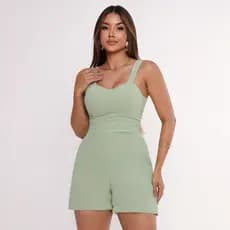 Macaquinho Feminino Cintura  Marcada elástico nas Costas Estiloso  Fresquinho 38 ao 46 Xadrez Junina