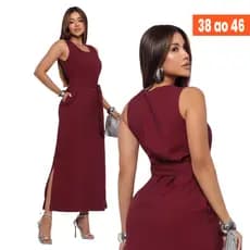Vestido Longo Feminino Alfaiataria Elegante Confortável Faixa Versátil Bolsos Funcionais Inverno