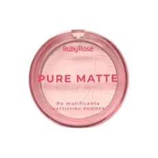 Pó Compacto Matificante Pure Matte Ruby Rose Efeito Blur Acabamento Natural Vegano