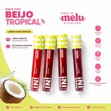 Lip Tint Aqua Tint Beijo Tropical Ruby Rose Made In Melu Blush Líquido 2 Em 1