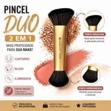 Pincel Duo  Sabrina Sato Contorno Blush Iluminador Ponta Dupla Multifuncional