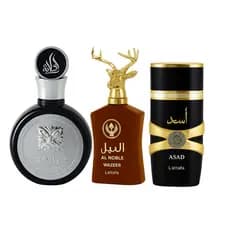 kit 3 perfumes árabes masculinos 100ml embalagem de vidro lacrado