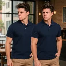Kit 2 Camisa Polo Gola Piquet Masculina Confortável Premium