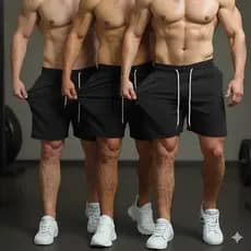 Kit 3 Shorts Bermuda Tactel com Elastano Confortável Academia Praia Casual Premium