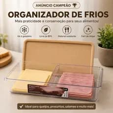 Organizador de Frios para Geladeira Porta Frios para Presunto, Queijo e Embutidos Transparente