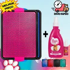 Sanitário Banheiro Grande Para Cachorro + Educador Caca Xixi Sim Xixi Não Tapete Higiênico Cachorro