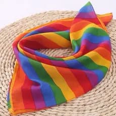 Bandana LGBT Orgulho Lenço Arco-íris Colorido Festas Carnaval Eventos Listrada