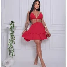 VESTIDO CURTO FEMININO CAROL