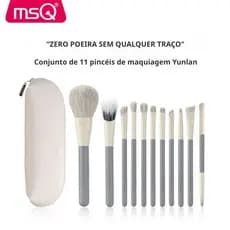 MSQ Kit com 11 Pincéis de Maquiagem Completos, Ideal para Pó Solto, Blush, Sombra de Olhos e Aplicação de Corretivo