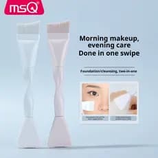 MSQ Pincel De Base De Cabeça Dupla , Plana , Maquiador , Especial Líquida , Máscara facial De silicone Maquiagem