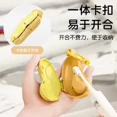 Cabeça da escova de dentes capa protetora caixa de pasta de dentes banana portátil armazenamento Anti-poeira capa de esc
