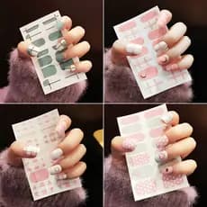 Z Influencer Auspicioso Adesivos de manicure mais vendidos Atacado Adesivos de unhas dourados 3d Imitação de diamante Pe