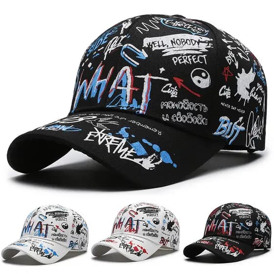 Moda Graffiti na moda chapéu exclusivo impresso Hip Hop boné guarda-sol unissex (novo estoque pronto)