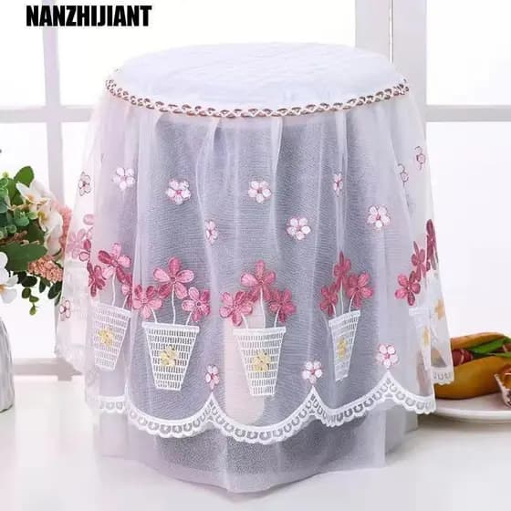 NANZHIJIANT Capa Protetora Contra Poeira Para Panela De Arroz , Capas Transparentes Bordadas De Renda De Tule De Camada