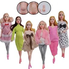 Joint articulado multifuncional de 30cm, Barbie grávida dá à luz, boneca de vestir, brinquedo de brincar de aniversário
