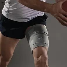 [fulseep] Manga de compressão para coxa de 1 peça, equipamento de suporte esportivo para suporte muscular e recuperação