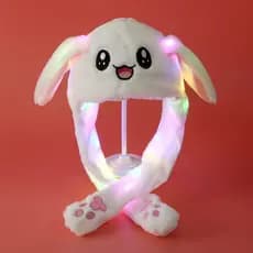 Chapéu De Coelho Com Claro LED/Orelha/Touca Longa Desenho Que Se Movendo