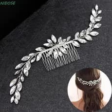 Pentes De Cabelo NIDOSE Lindos Clipes De Noiva Joias De Dama De Honra Strass Coroa Flor Grampo