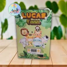 Sacolinha de Presente Safari Lembrancinha de Aniversário Surpresa Infantil Personalizada Pegue Monte