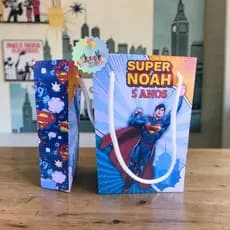 Sacolinha de Presente Super Herói Lembrancinha de Aniversário Surpresa Infantil Personalizada Pegue Monte
