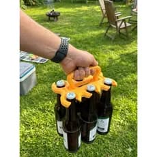 Suporte para Carregar Garrafas de Cerveja no Churrasco com Estilo