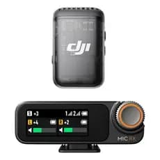 DJI Microfone 2 (1 TX + 1 RX), microfone sem fio com cancelamento de ruído inteligente