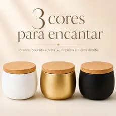 Lata  Preta, dourada ou branca para Vela Aromática  Lembrancinhas –com Acabamento Refinado 120ml