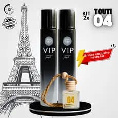 Kit com 2 Perfumes Touti VIP 04 ou 52 + Brinde Exclusivo Odorizador Automotivo Grátis