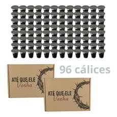Kit Calice Santa Ceia Betel Com 96 Unidades Só Suco Com Registro Igreja Pronta