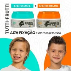 2 Ceras Modeladoras Cabelo Criança Infantil Tutti Frutti Efeito Brilho e Efeito Mate
