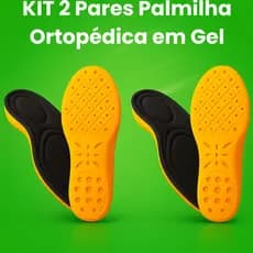 2x Pares Palmilha Gel Ortopédica Macia Confortável Anatômica Super Confort Silicone Anti-impacto