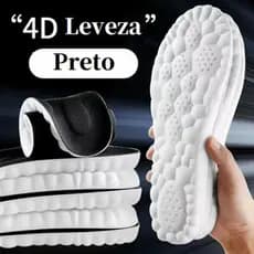 Palmilha esportiva de látex 4D, alta absorção de choque elástica, antiderrapante, estável, adequada para esportes, Fitne