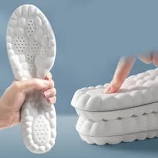 Palmilhas 4D  Esportivas De Látex De Alta Elasticidade Pads Suporte De Arco Ortopédicas Desodorante