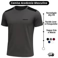 Camisa Academia Dry Fit Camiseta Masculina