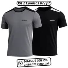 Kit 2 Camiseta  Masculina Dry Fit Academia Camisa Musculação Corrida Dia a Dia
