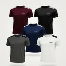 Kit 5 Camisetas Dry Fit Masculina Academia Fitness Corrida Treino Manga Curta Tecnologia UV