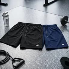 Kit 2 Shorts Masculino Academia Dry Fit Tactel Bermuda Flexível Respirável Esporte Dia a Dia Top