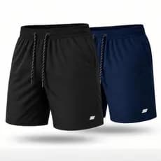 Kit 2 Shorts Masculino Dry Fit Academia Corrida Fitness Tactel Leve Secagem Rápida Conforto