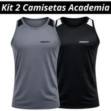 Kit 2 Camisetas Regata Dry Fit Esportiva Camisa Masculina Academia Treino Musculação e Rotina