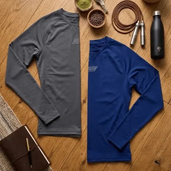 Kit 2 Blusas Masculinas Térmicas Manga Longa Proteção UV 50 Frio Trabalho Academia Rotina e Conforto