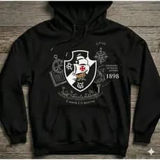 Blusa Moletom Vasco da Gama Confortável Gigante Colina Time Carioca Canguru Casaco Time De Futebol Vasco Da Gama