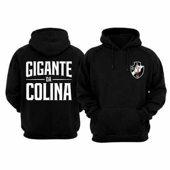 Blusa do Vasco da Gama Confortável Moletom Masculino Esportivo Canguru Casaco Time De Futebol Carioca Gigante da Colina