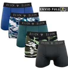 Kit 5 Cuecas Boxer Masculina Microfibra Adulto Forro 100% Algodão Cueca Box Masculino