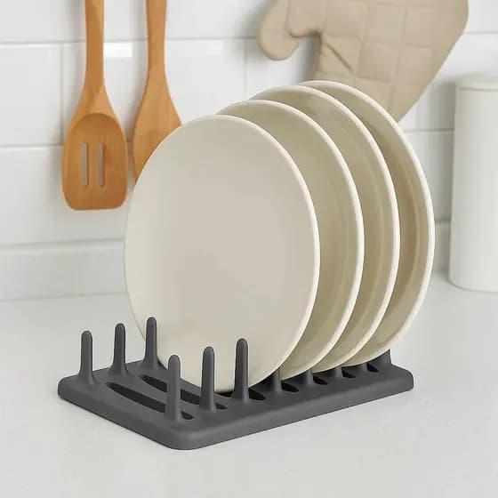 Suporte Porta-pratos Cozinha 8 Divisões Organização Prática Economia Espaço Prateleira Pia Estilo Cozinha Moderna Lazer