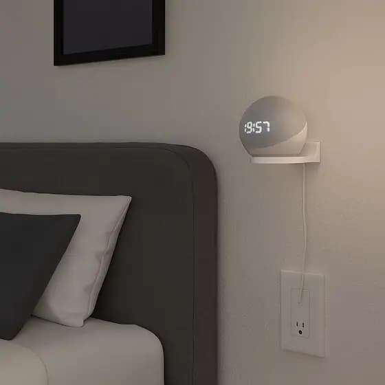 Suporte Echo Dot 5a Alexa Parede Estável Estilo Decorativo Moderno Organização Prática Casa Escritório  Fixação Segura