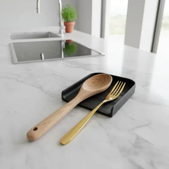 Descanso Suporte Retangular Apoio Talheres Utensilio Cozinha